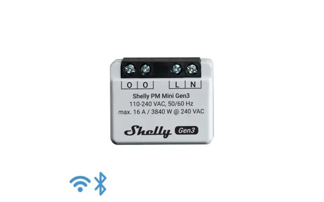 Shelly Pm Mini Gen 3 - Wifi Effektmåler U Relæ