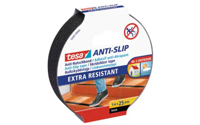 Skridsikker Tape Stiger - Trapper & Bad 5mx25mm Sort