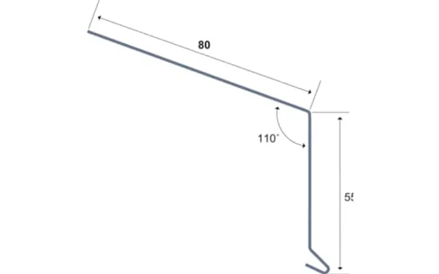 Tagfod 55x80x1000mm. 110 - Svækket For Samling