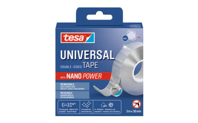 Tesa Dobbeltklæbende Nano Power Tape - 30 Mm X 3 M