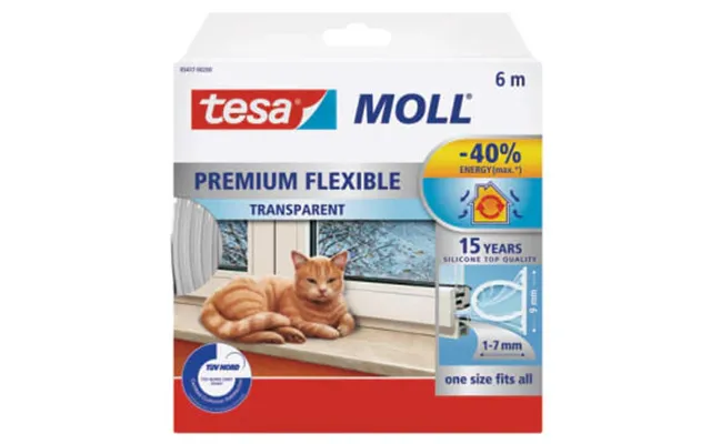 Tesamoll Silikonetætningsliste O-profil 6mx8,5mmx9mm Klar