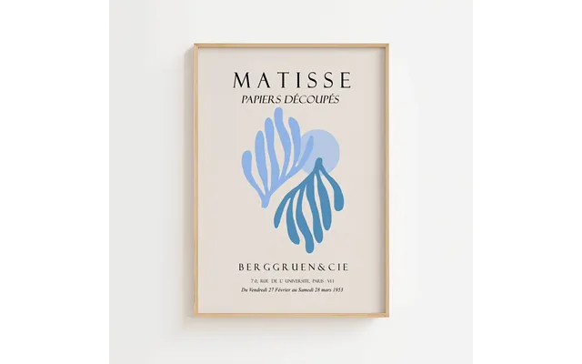 Blå Flower Matisse Poster 50 X 70 Cm Ellens Postershop