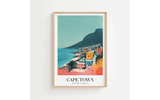 Cape Town Sydafrika Byposter 21 X 29,7 Cm A4 Ellens Postershop