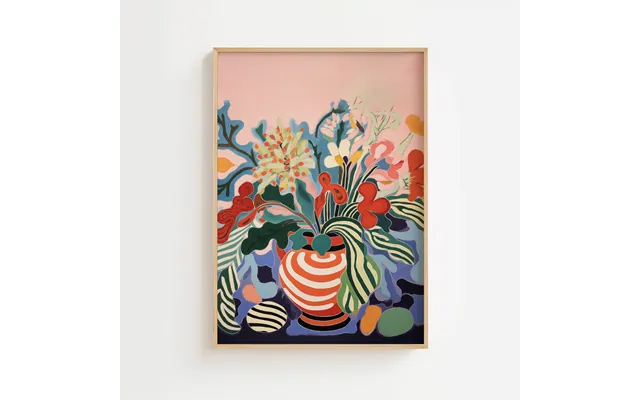Farverig Botanisk Fantasihave Ellens Postershop - 21 X 29,7 Cm