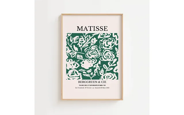 Matisse Grøn Rose Poster 40 X 50 Cm Ellens Postershop