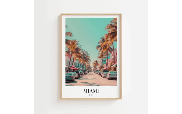 Miami Usa Byposter 50 X 70 Cm Ellens Postershop