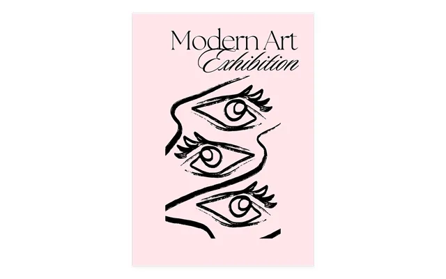 Modern Art Exhibition - Pink Poster 50 X 70 Cm Ellens Postershop