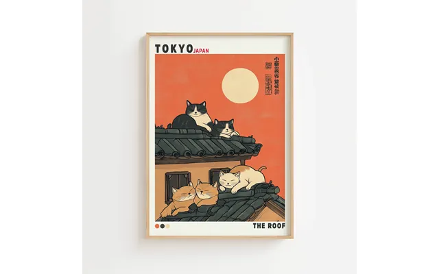 Tokyo Cats Japansk Katte Poster 21 X 29,7 Cm A4 Ellens Postershop