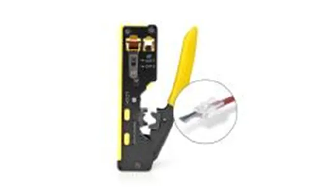Crimp Tang Cat5 Cat5e Cat6 Cat6a Cat7 Rj12 Rj45 Klipper Plier Stripping Soft-touch Stål Gul Sort