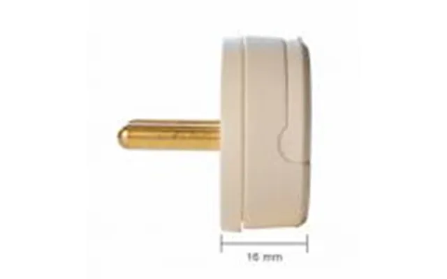 Danmarks Fladeste Stikprop Hvid - Compact P1-h, Uden Jord, 16mm