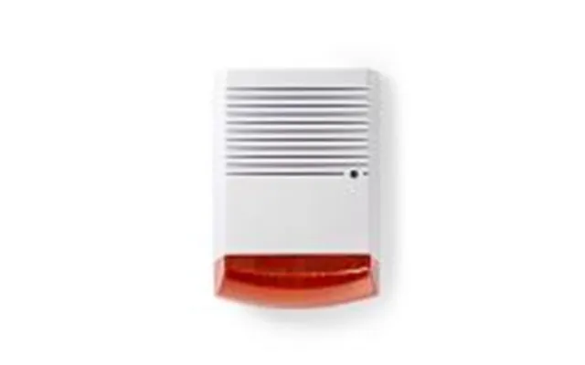 Nedis Dummy Security Sirene Ip44 Batteri For Udendørs Hvid Orange