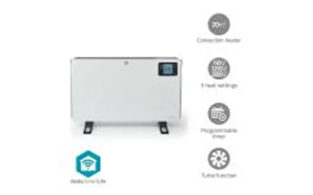 Nedis Smartlife Fritstående Elradiator Wi-fi 2000 W Lcd 5 - 37 C Justerbar Termostat Hvid