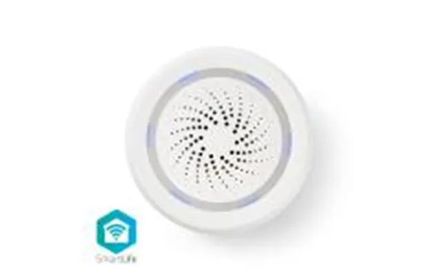 Nedis Smartlife Sirene Wi-fi Strømforsyning 8 Lyde 85 Db Android & Ios Hvid