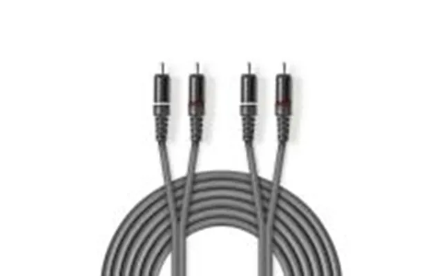 Nedis Stereo Audio Kabel 2x Rca Hanstik 2x Rca Hanstik Nikkelplateret 3