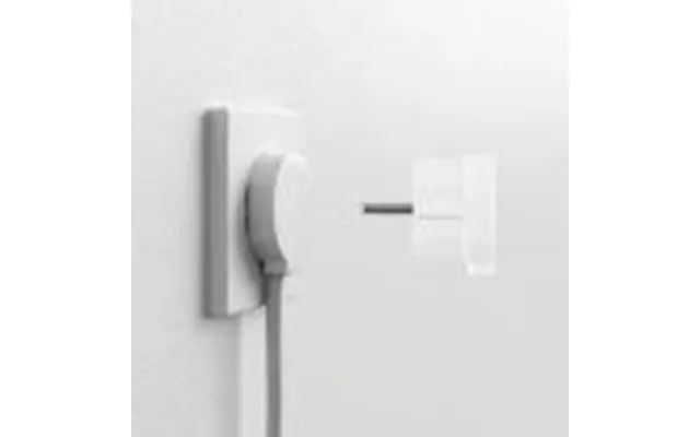Norm Flad Design Stikprop, Schuko Med Jord, Rund, Flad - Mat Hvid