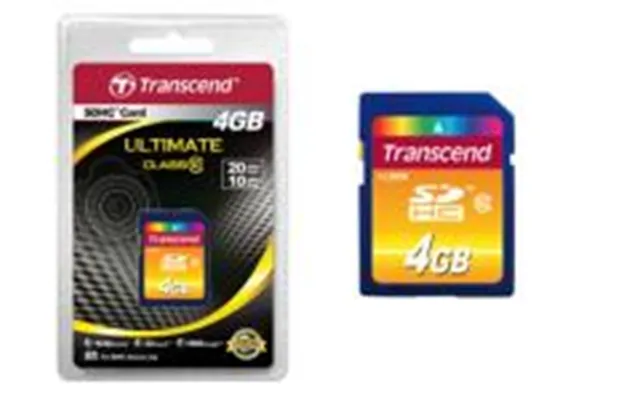 Sd Kort - 4gb Sdhc 2.0 Class 10 Transcend