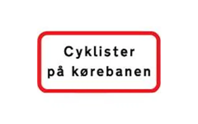 Undertavle - Cyklister På Kørebanen Ua-x 25x50cm T3 Refleks, Ds En12899-1