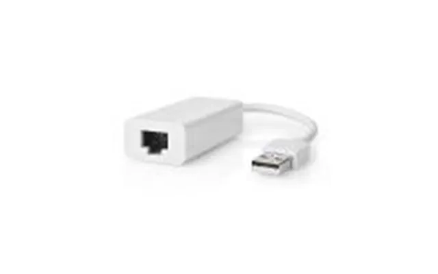 Usb-adapter Usb 2.0 Usb-a Han Rj45 Hun 100 Mbps 0.20 M Runde Guldplateret Nikkelplateret Abs Hvid Blister