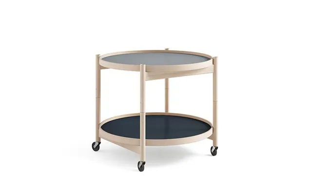 Brdr. Krüger Bølling Bakkebord 60 Cm. - Bøg Ubehandlet, Bakke 1 Lys Blå Mørk Blå Bakke 2 Ubehandlet Bøg Erling Christens