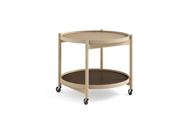 Brdr. Krüger Bølling Bakkebord 60 Cm. - Eg Ubehandlet, Bakke 1 Lys Grøn Mørk Grøn Bakke 2 Cognac Sort Erling Christensen
