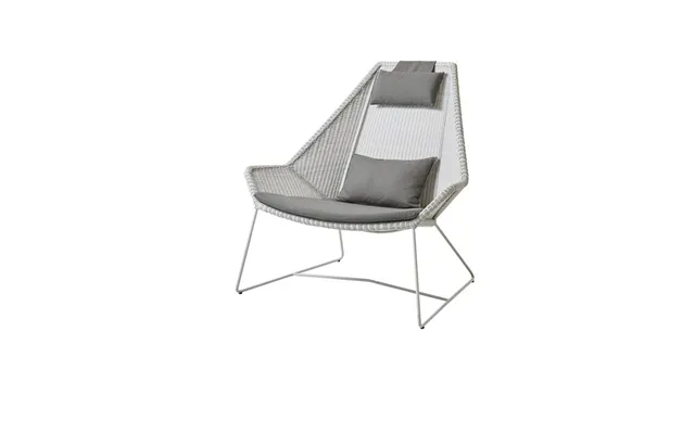Cane-line Breeze Highback Havestol - Hvid Grå Med Hynde I Taupe Erling Christensen Møbler