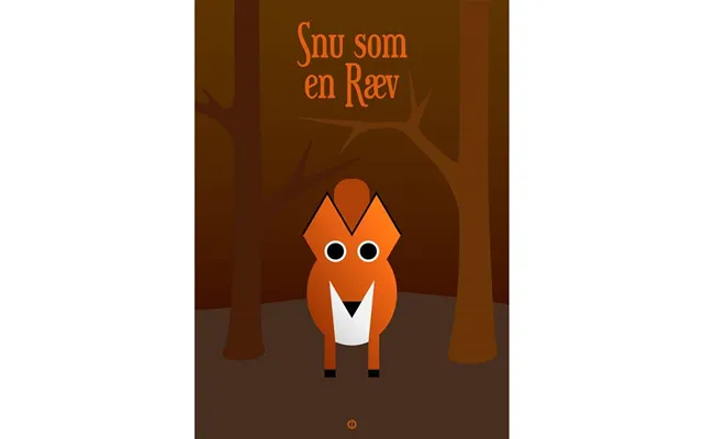 Citatplakat Snu Som En Ræv Plakat - 30x42 Cm Erling Christensen Møbler