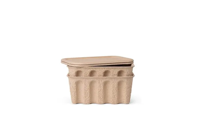 Ferm Living Paper Pulp Box, Small, Set Of 2 - Brown Erling Christensen Møbler