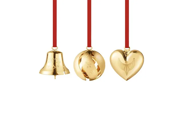 Georg Jensen 2024 Kugle, Klokke & Hjerte - Forgyldt Erling Christensen Møbler