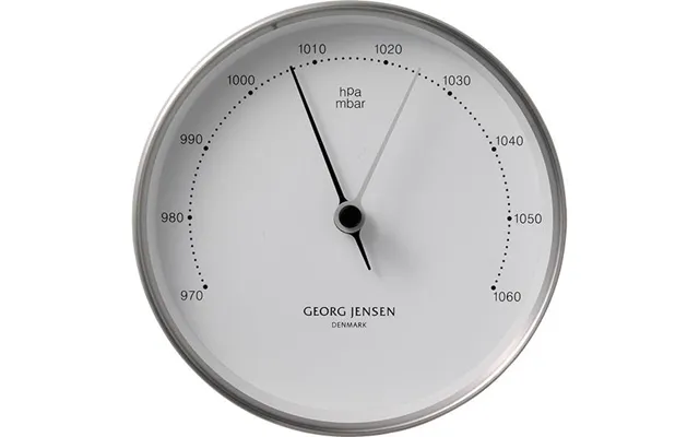 Georg Jensen Henning Koppel Barometer Ø10cm - Stål Hvid Erling Christensen Møbler