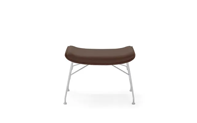 Kartell S Wood Ottoman Med Læderpolstring Erling Christensen Møbler