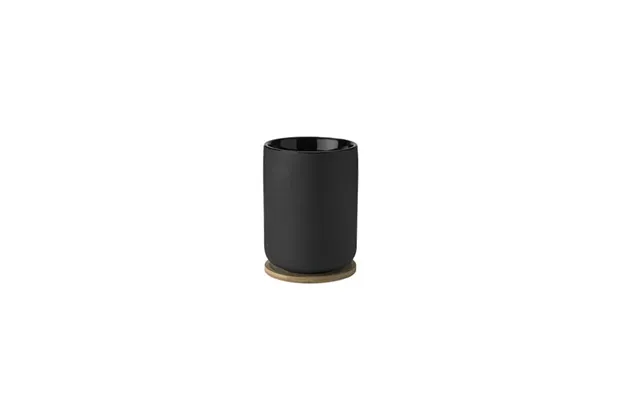 Stelton Theo Termokop Med Coaster 0,25 L. - Black Erling Christensen Møbler