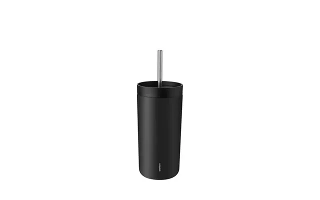 Stelton To-go Sip Termokop Med Sugerør 0,4 L - Soft Sort Erling Christensen Møbler