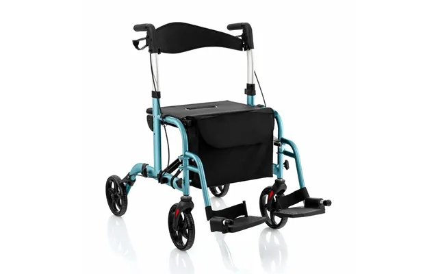 2-i-1 Letvægtsrollator Og Kørestol - Justerbar Højde