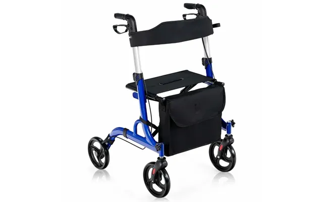 2-i-1 Walker & Rollator Med Sæde - Bremser