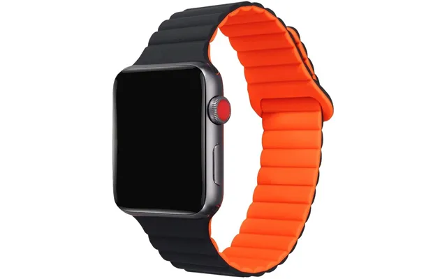 Armbånd Til Apple Watch 42 44 45 Mm Magnetisk Sort Orange