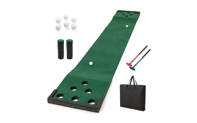 Bærbart Golf Puttemåttesæt Justerbare Puttere Og 6 Bolde