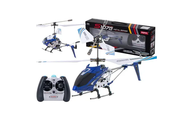 Blå 3-kanals Rc Helikopter - Aluminium