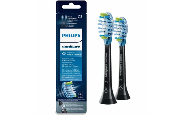 Børstehoved Sonicare C3 Premium Plaque 2stk Sort Hx9042 33