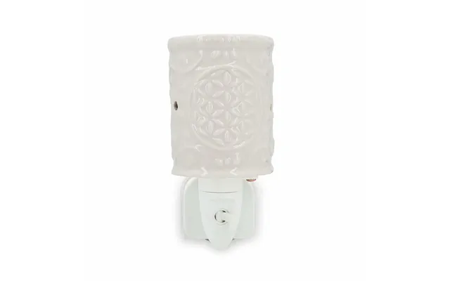 Elektrisk Duftlampe - Keramisk Blomsterdesign Hvid