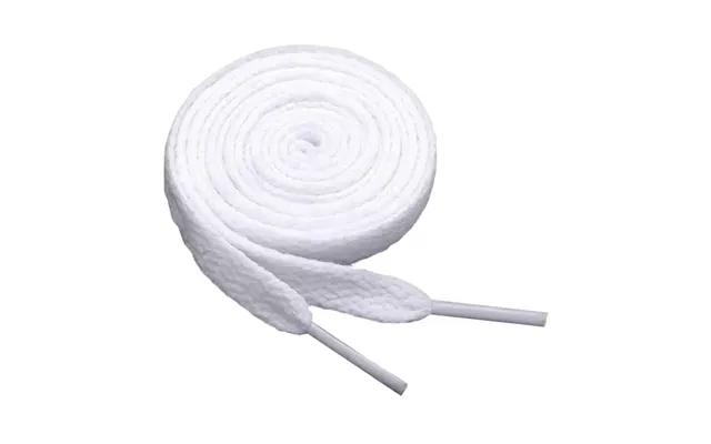 Flad Snørebånd, 120 Cm - Hvid