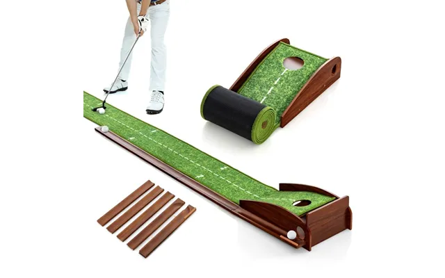 Golf Puttemåtte Med Automatisk Boldretur 1 Hul - 3 Bolde