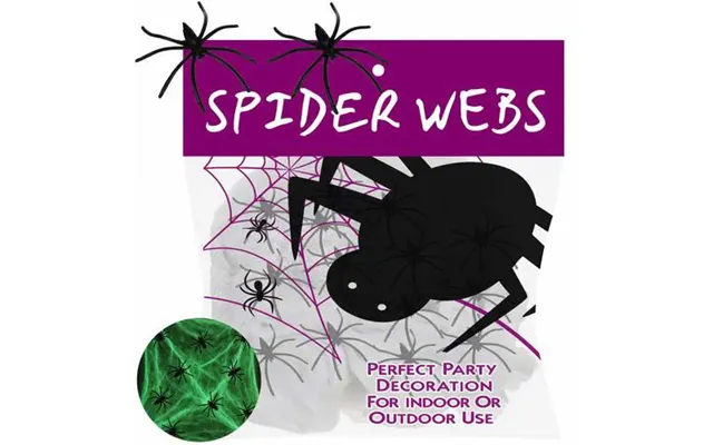 Halloween-edderkoppespind Med 20 Edderkopper - Der Lyser I Mørket