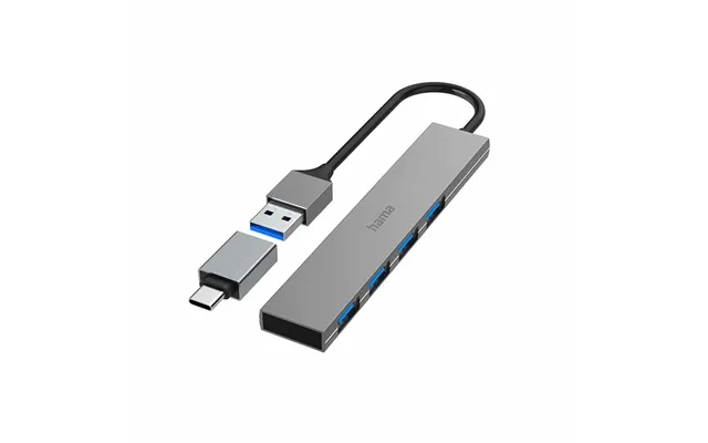 Hama Hub Usb-a 3.2 4x-porte 5 Gbit S Usb-c-adapter