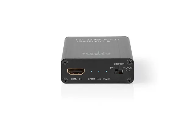 Hdmi Extractor Hdmi Input Hdmi Output Toslink Hun 1x 3.5 Mm Maksimal Opløsning 4k 60hz 18 Gbps Metal Antrac