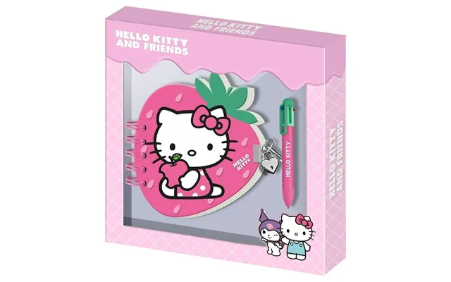 Hello Kitty Og Venner Jordbærdagbog Kuglepen