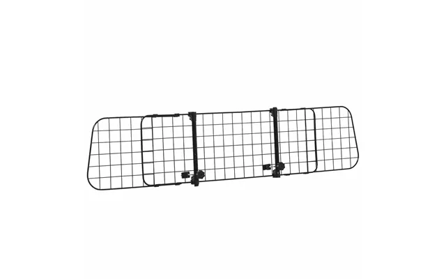 Justerbar Metal Hundegrill Til Bil Sort