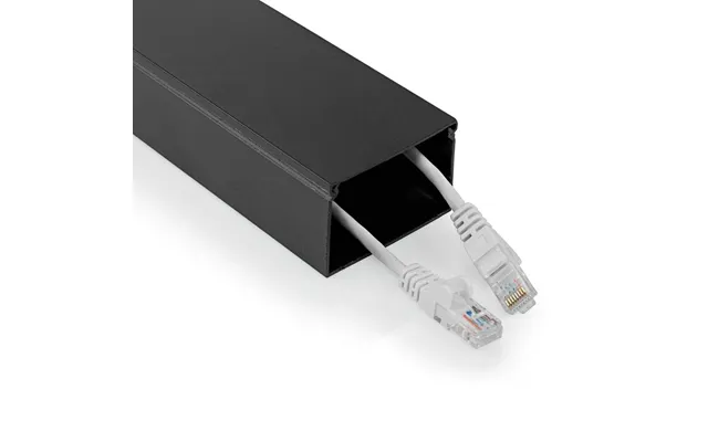 Kabel Management Kanal 1 Stk. Maksimal Tykkelse På Kabel 40 Mm Aluminium Sort