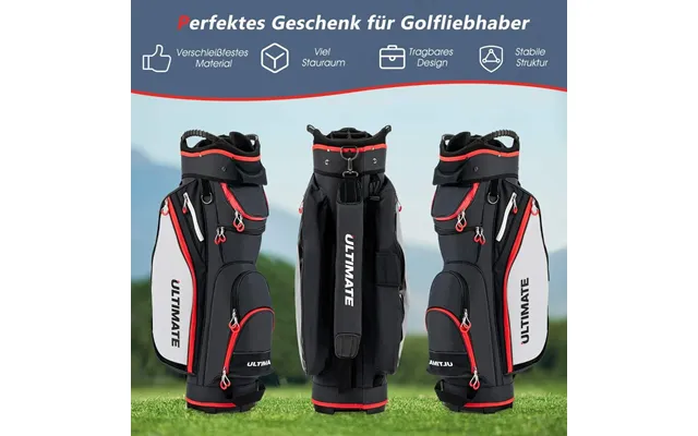 Let Golftaske Med 14-vejs Rumdelere Sort
