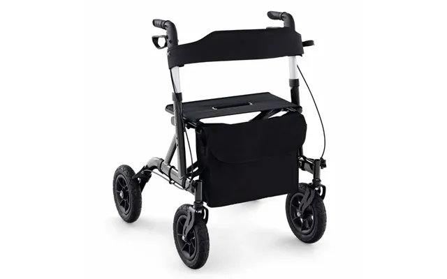 Letvægts Foldbar Rollator Med Sæde Terrænhjul