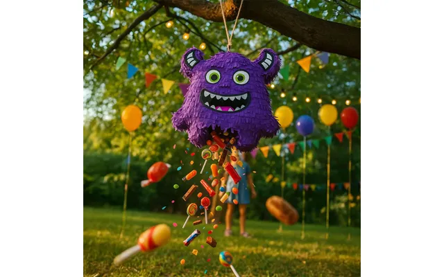Monster Piñata-sæt Med Flagermus Og Maske Festsjov For Børn